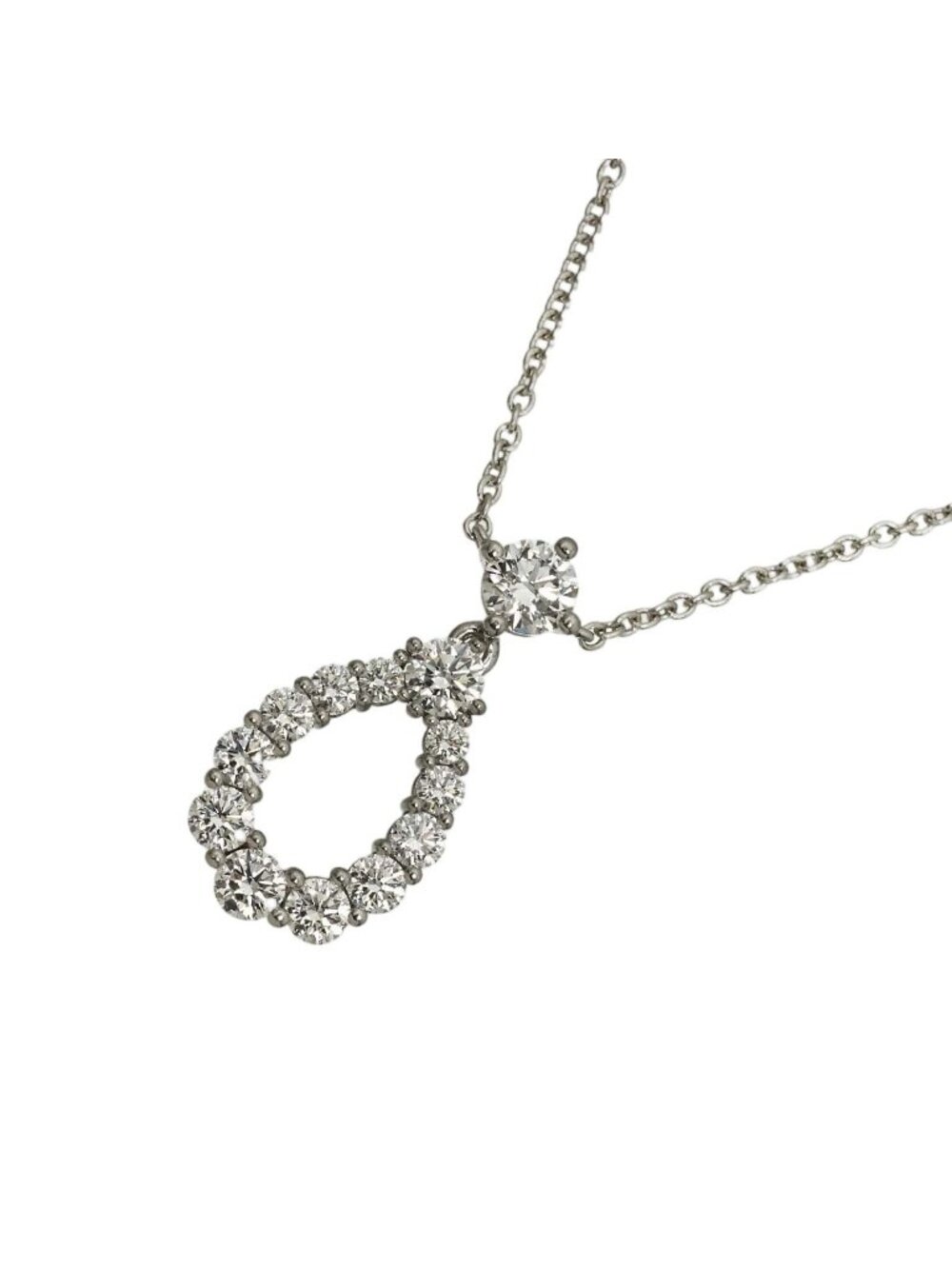 Harry Winston HW Loop Medium Diamond Necklace 41 Platinum